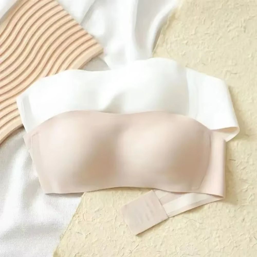 Plunge Bra Push Up - Einfarbiger, trägerloser, umwickelter BH, unsichtbar, rutschfest,
