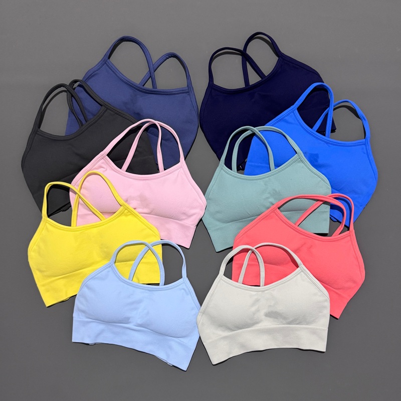 Sports Bra Racerback - Histello rückenfreier Sport-BH für Damen, nahtlos,