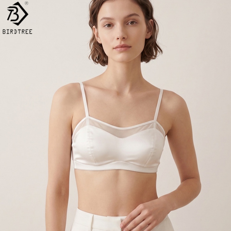 Birdtree, 19MM 93% Echte Seide – Sheer Mesh Bra Bewertung und Preis