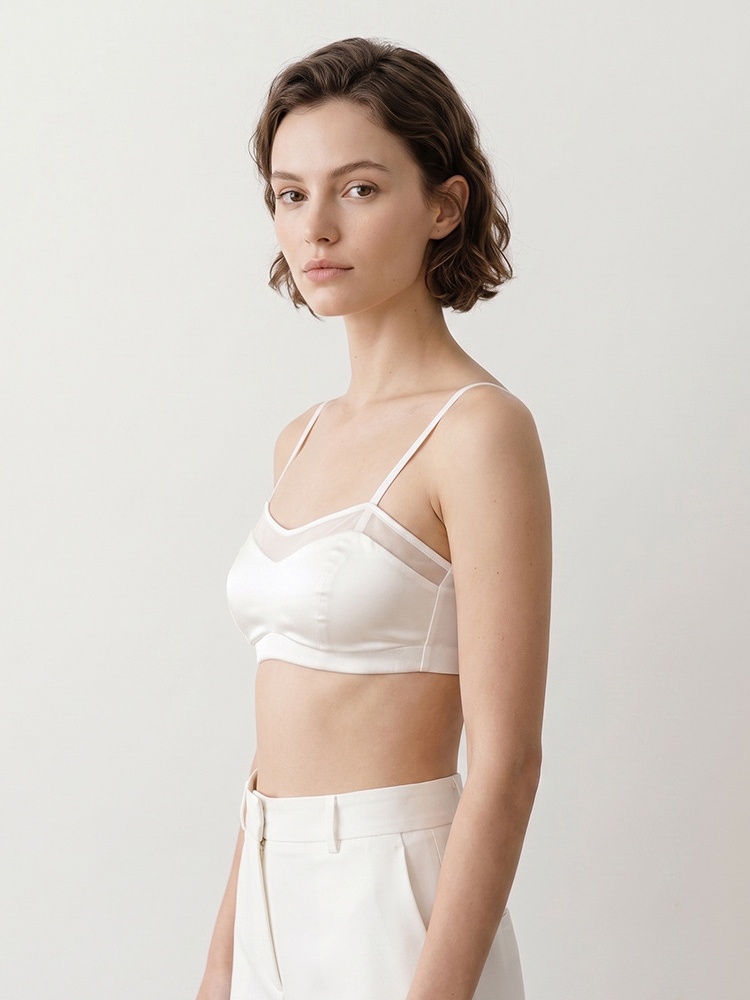 Birdtree, 19MM 93% Echte Seide – Sheer Mesh Bra Bewertung und Preis
